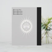 Gouden briefhoofd met ruimte ontwerp sjabloon (Staand voorkant)