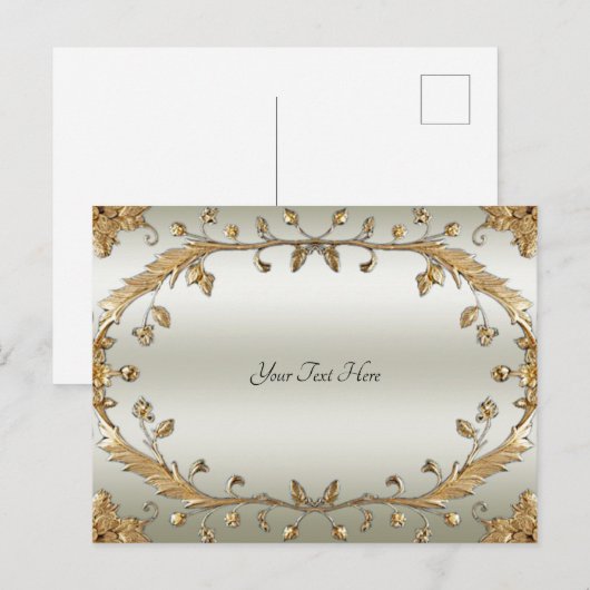 Gouden  Briefkaart (Voorkant / Achterkant)