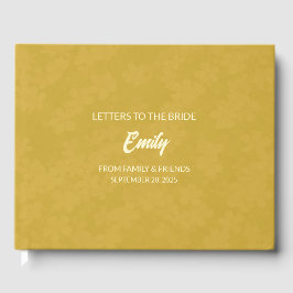 Gouden brieven aan het bruidsherinneringsboekje gastenboek