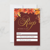 Gouden Brieven Herfst Bloemen Maple Bladeren Huwel (Voorkant)