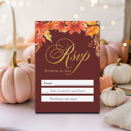 Gouden Brieven Herfst Bloemen Maple Bladeren Huwel