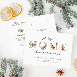 gouden brieven vakantie verhuisaankondiging briefkaart