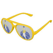 Gouden bril aviator zonnebril (Gekanteld)