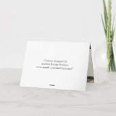 Gouden Brocade Bloemen Formele Elegant Dank u Opme Bedankkaart (Achterkant)