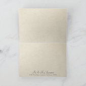 Gouden Brocade Bloemen Formele Elegant Dank u Opme Bedankkaart (Binnen)