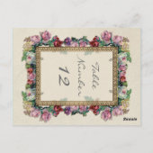 Gouden Brocade Floral Formele Elegante Tafelnummer (Achterkant)