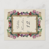 Gouden Brocade Floral Formele Elegante Tafelnummer (Voorkant)