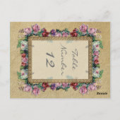 Gouden Brocade Floral Formele Elegante Tafelnummer (Achterkant)