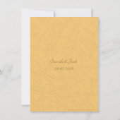  gouden brokaat joodse bruiloft kaart (Achterkant)