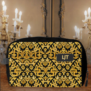 Gouden brokaat op zwart - Vintage tas in kostuumst