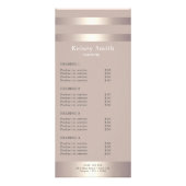 Gouden Brons Tanning of Beauty Salon Prijzen Reclamekaart (Voorkant)