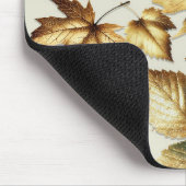 Gouden Bronzen Bladeren Amandelbeige Glam Herfst Muismat (Hoek)