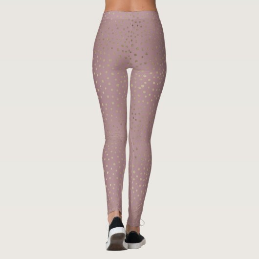 Gouden Bronzen Dot Pattern Leggings (Achterkant)