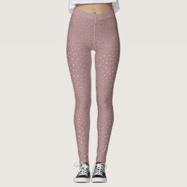 Gouden Bronzen Dot Pattern Leggings