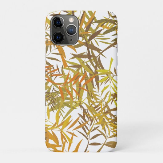Gouden Bronzen en Bruine Wilgenbladeren Case-Mate iPhone Case (Achterkant)
