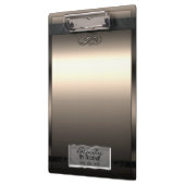 Gouden Bronzen Glans Elegante Chic Glam Gepersonal Klembord (Links)