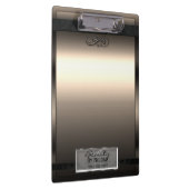 Gouden Bronzen Glans Elegante Chic Glam Gepersonal Klembord (Rechts)