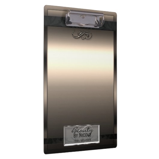 Gouden Bronzen Glans Elegante Chic Glam Gepersonal Klembord (Rechts)