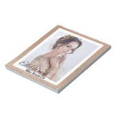 Gouden Bronzen Optocht Handtekening Notitieblok (Linkerzijde)