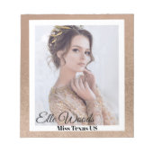 Gouden Bronzen Optocht Handtekening Notitieblok (Voorkant)