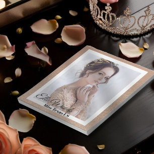 Gouden Bronzen Pageant Handtekening Notitieblok