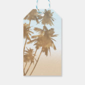 Gouden Bronzen Palmen Strand Ombre Palm Trees Part Cadeaulabel (Achterkant)