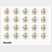 Gouden Bronzen Palmen Strand Ombre Palmboom Chic Ronde Sticker (Vel)
