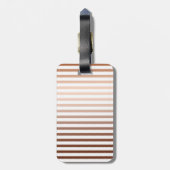 Gouden Bronzen Strepen Ombre Monogram Bagagelabel (Achterkant verticaal)