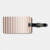Gouden Bronzen Strepen Ombre Monogram Bagagelabel (Achterkant horizontaal)
