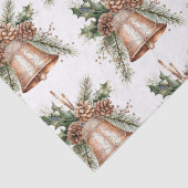 Gouden Bronzen Witte Kerst Bellen Tissuepapier (Detail)