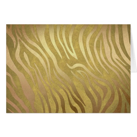 Gouden Bronzen Zebraprint Jungle Safari Glam (Voorkant Horizontaal)