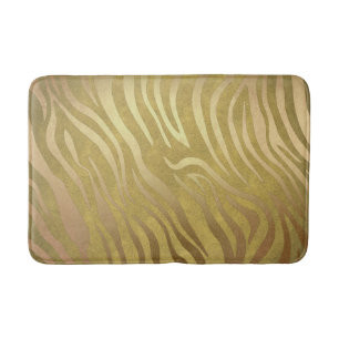 Gouden Bronzen Zebraprint Jungle Safari Glam Badmat
