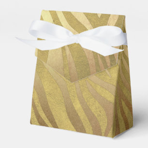 Gouden Bronzen Zebraprint Jungle Safari Glam Bedankdoosjes
