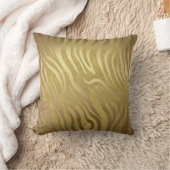 Gouden Bronzen Zebraprint Jungle Safari Glam Kussen (Deken)