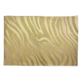 Gouden Bronzen Zebraprint Jungle Safari Glam Kussensloop (Achterkant)