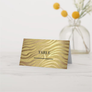 Gouden Bronzen Zebraprint Jungle Safari Glam Plaatskaartje