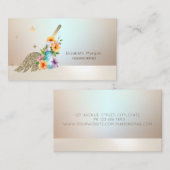 Gouden Broom Huis Schoonmaakdiensten Spuitfles Visitekaartje (Voorkant / Achterkant)