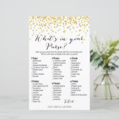 Gouden Bruidsfeest Spel - Wat zit er in je tas (Staand voorkant)