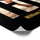 Gouden Bruiloft 2 Foto Modern 50e Huwelijksjubileu Poster (Hoek)