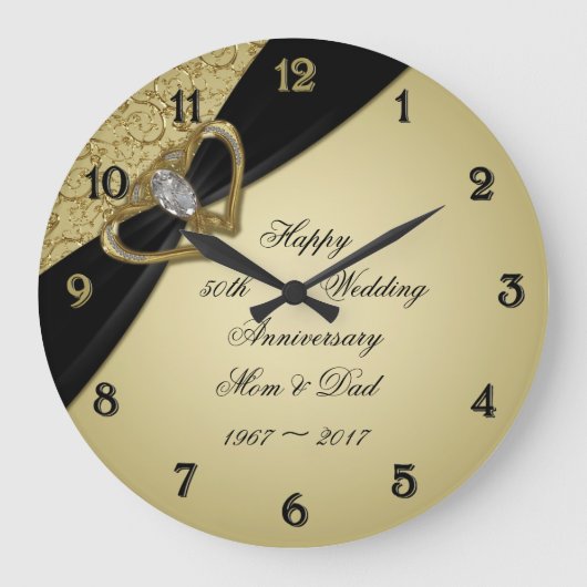 Gouden Bruiloft 50-jarig Huwelijksjubileum Grote Klok (Voorkant)