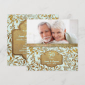 Gouden Bruiloft 50-jarig Huwelijksjubileum Kaart (Voorkant / Achterkant)