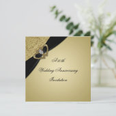 Gouden Bruiloft 50-jarig Huwelijksjubileum Kaart (Staand voorkant)