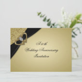 Gouden Bruiloft 50-jarig Huwelijksjubileum Kaart (Staand voorkant)