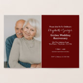 Gouden Bruiloft 50ste Verjaardag Folie Kaarten (Binnen)