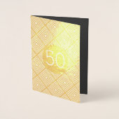 Gouden Bruiloft 50ste Verjaardag Folie Kaarten (Voorkant)