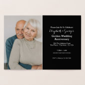 Gouden Bruiloft 50ste Verjaardag Folie Kaarten (Binnen)