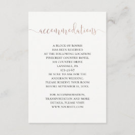 Gouden bruiloft accommodaties. Eenvoudige moderne  Informatiekaartje