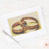 GOUDEN BRUILOFT BANDS BRUILOFT RECHTHOEKIGE STICKER (Envelop)