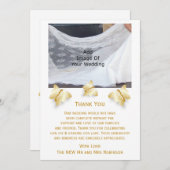 Gouden bruiloft Bedankt Card Butterflies Design (Voorkant / Achterkant)