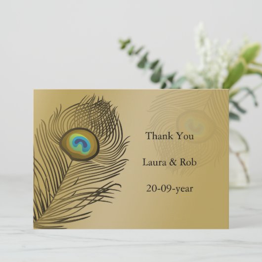 gouden bruiloft bedankt kaart (Staand voorkant)